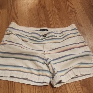 Tommy Hilfiger White Bermuda Shorts Nautical Stripes Drawstring